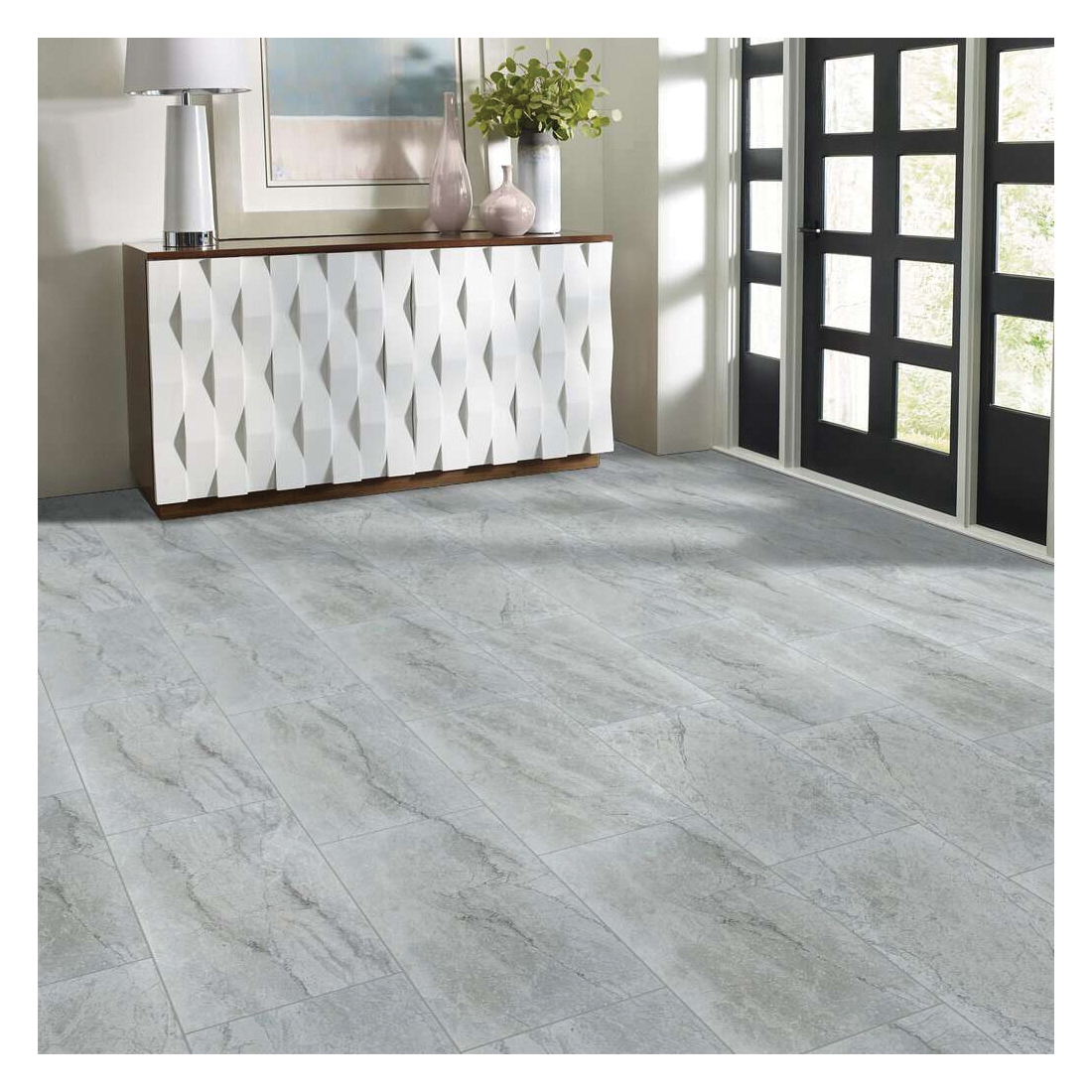 Shaw Floors Ceramic Solutions Utopia Series 248TS-00150 Ceramic Floor Tile, 23.62 in L Tile, 11.8 in W Tile, White - 5