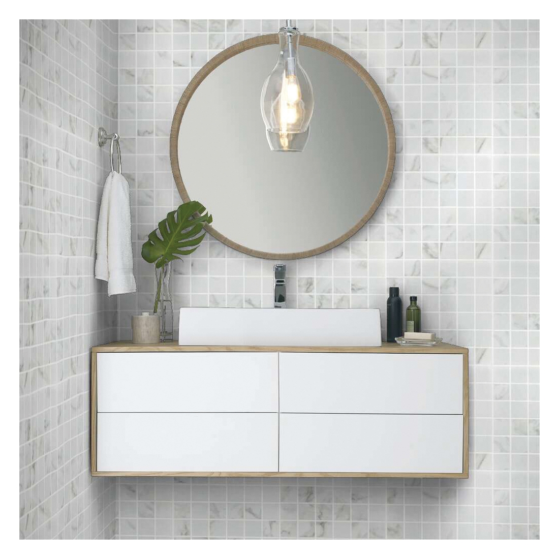 Shaw Floors Ceramic Solutions, Universe Series 265TS-00120 Ceramic Tile, 12.99 in L Tile, 12.99 in W Tile, Cut Edge - 4