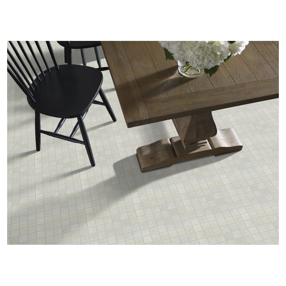 Shaw Floors Arena Ceramic Solutions Series 238TS-00100 Ceramic Tile, 13.11 in L Tile, 13.07 in W Tile, Cut Edge, Bone - 2