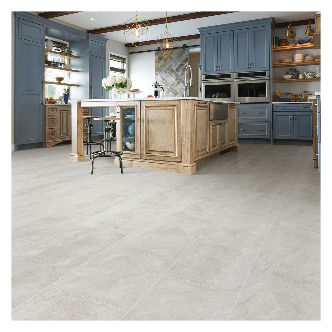 Shaw Floors Ceramic Solutions Empire Series CS99Q-00100 Ceramic Tile, 12.99 in L Tile, 12.99 in W Tile, Cut Edge, Cream - 3