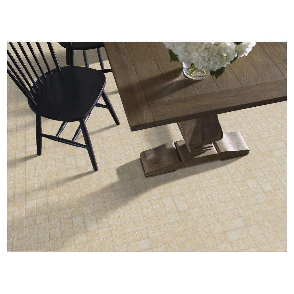 Shaw Floors Ceramic Solutions, Colonnade Series CS22A-00100 Ceramic Tile, 12.22 in L Tile, 12.22 in W Tile, Alabaster - 2