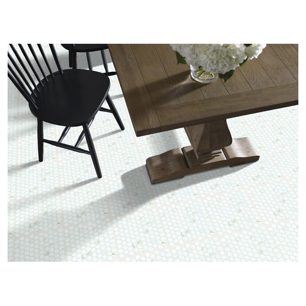 Shaw Floors Casino Ceramic Solutions Series CS39V-00121 Porcelain Tile, 11.57 in L Tile, 12.05 in W Tile, Calacatta - 2
