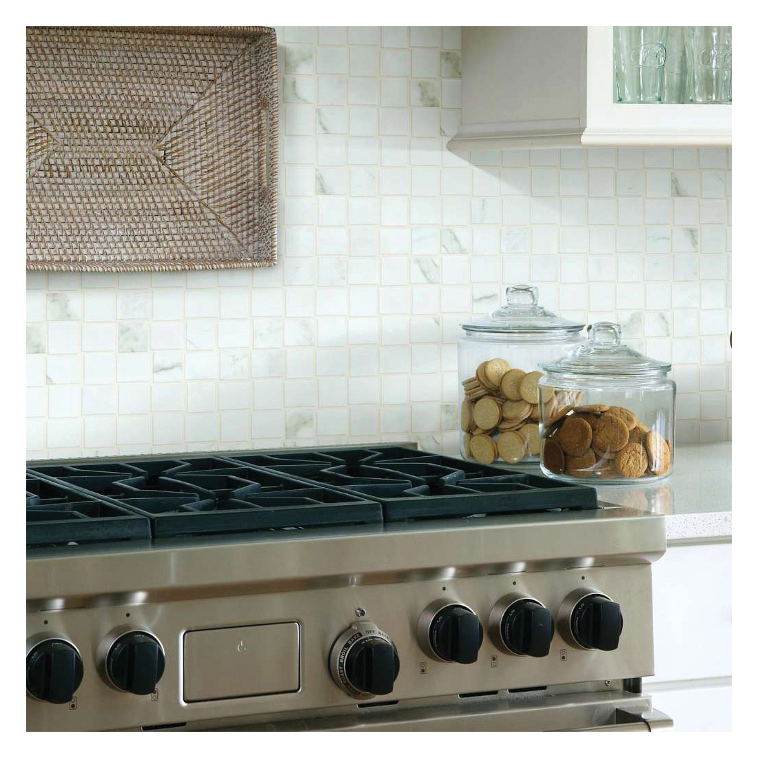 Shaw Floors Casino, Ceramic Solutions Series CS40V-00121 Porcelain Tile, 11.73 in L Tile, 11.73 in W Tile, Calacatta - 3