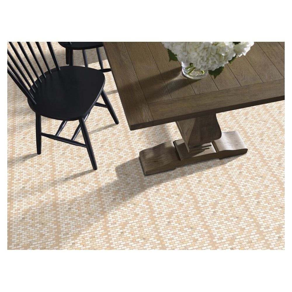 Shaw Floors Ceramic Solutions, Boca Series CS77K-00125 Natural Stone Tile, Sail, 12.01 in L Tile, 12.01 in W Tile - 2