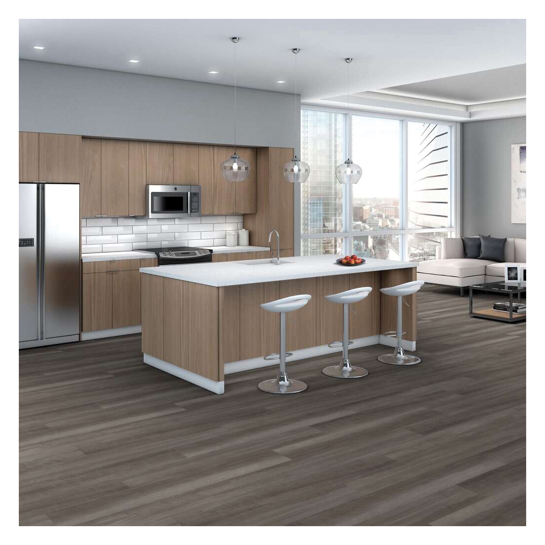 Shaw Floors Frontier Plus Series 5M400-00591 Flooring Plank, 48 in L, 7 in W, Vinyl, Grand Traverse - 4