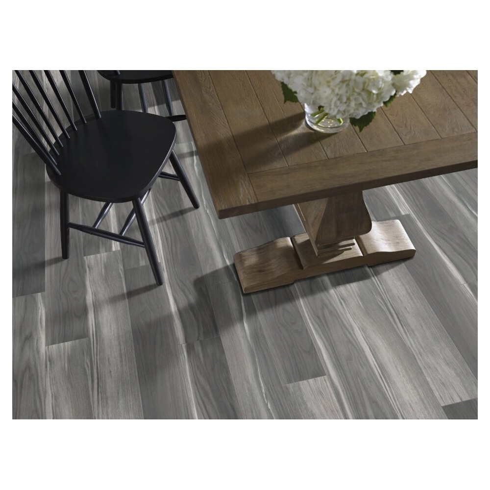 Shaw Floors Floorte Pro, Tenacious HD Series 3011V-00921 Flooring Plank, Shadow, 48 in L, 7 in W, Accent Bevel Edge - 2