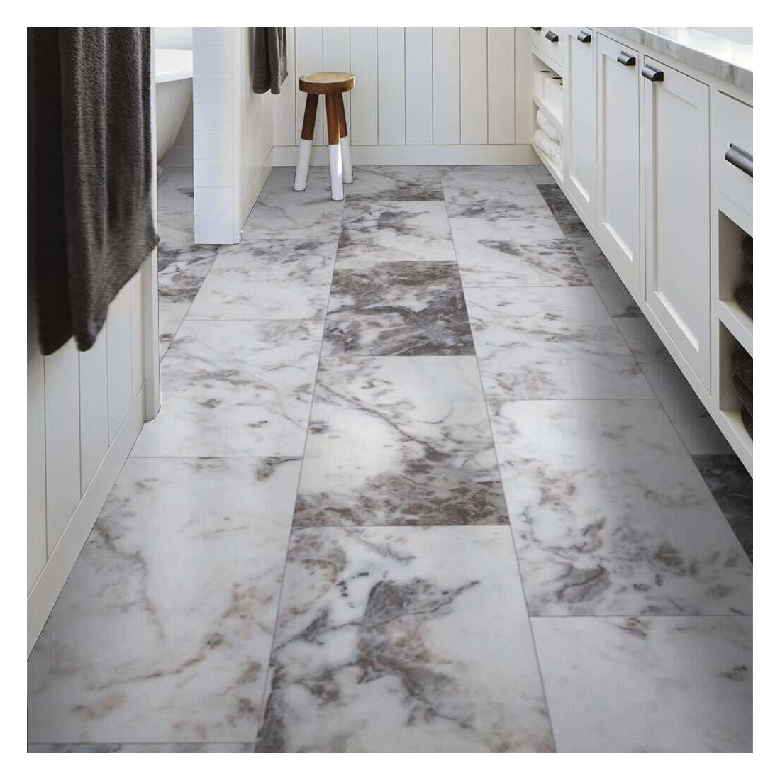 Shaw Floors Paragon Tile Plus, Floorte Pro Series 1022V-01108 Vinyl Tile, Ibizia, 24 in L Tile, 12 in W Tile - 4