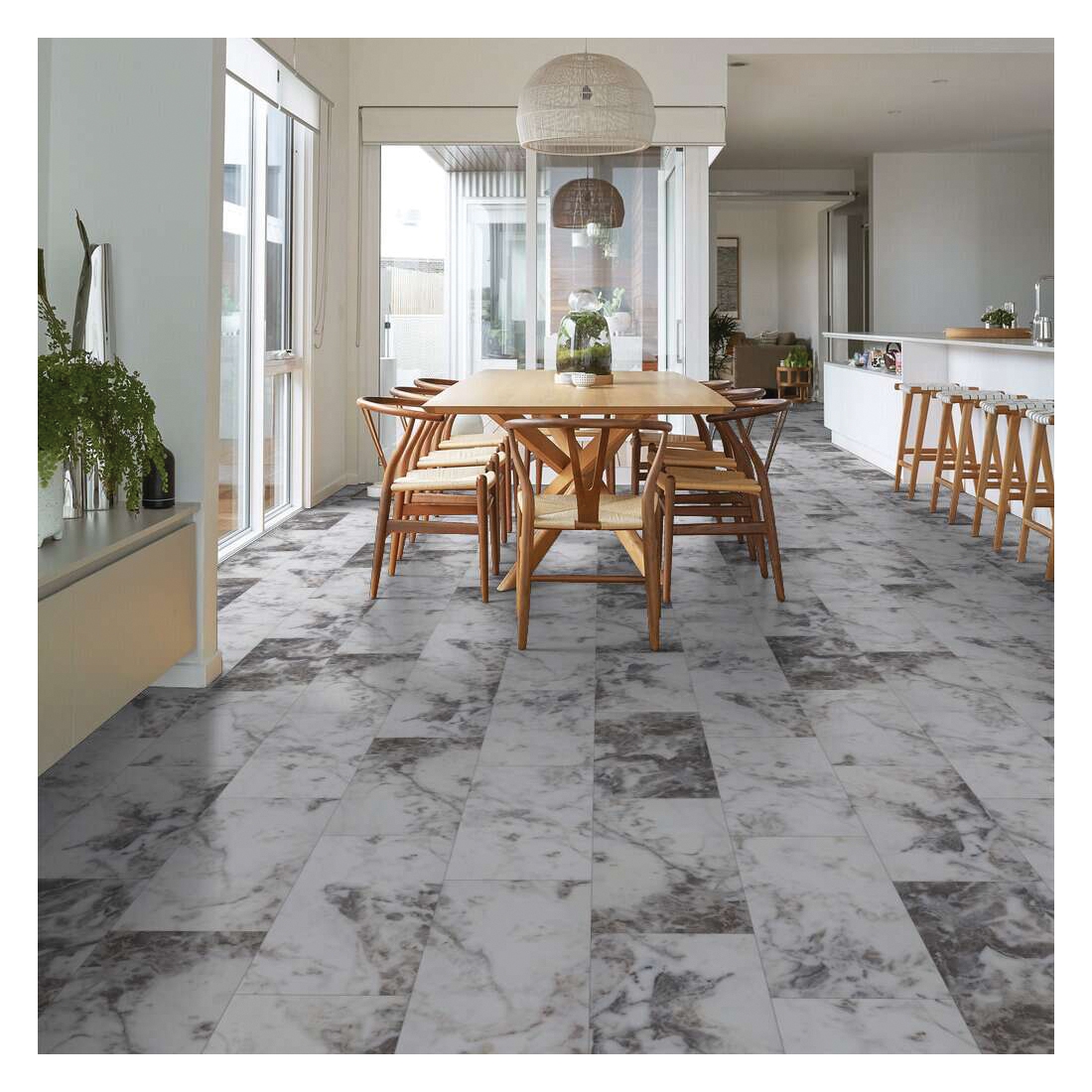 Shaw Floors Paragon Tile Plus, Floorte Pro Series 1022V-01108 Vinyl Tile, Ibizia, 24 in L Tile, 12 in W Tile - 5