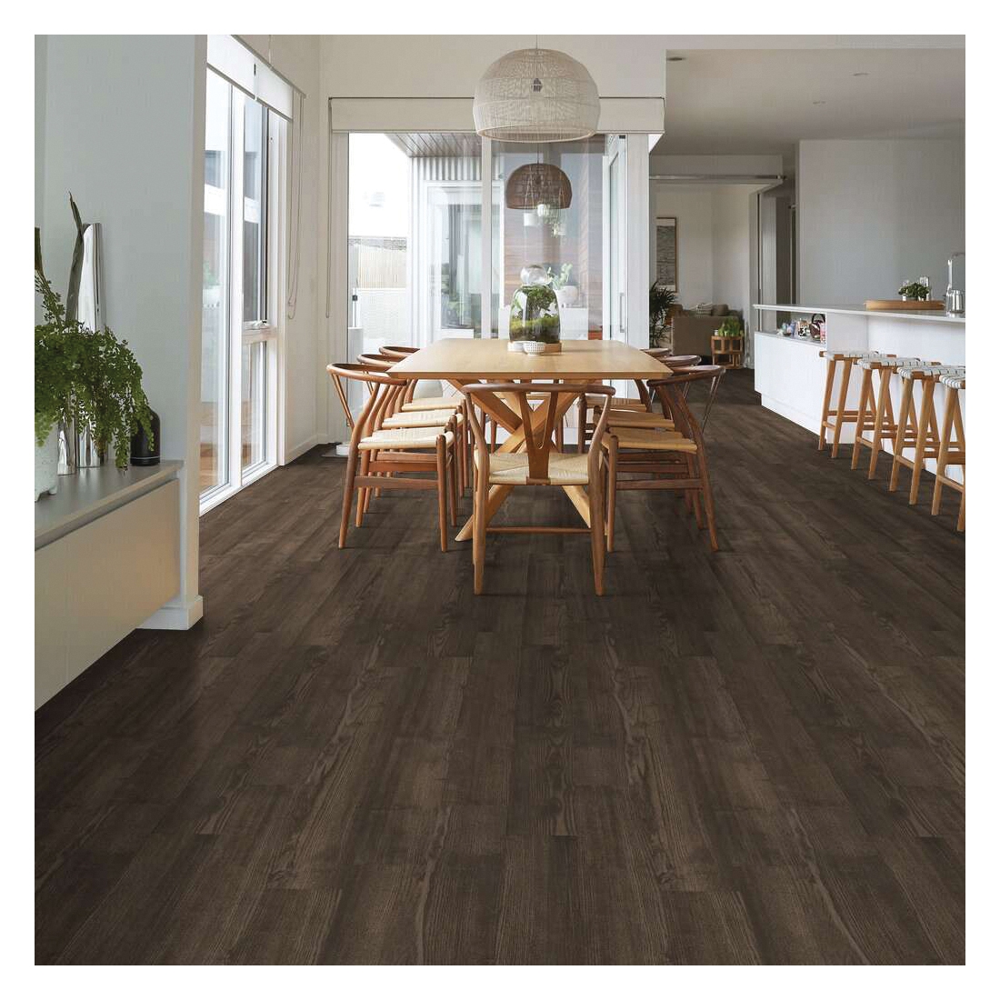 Shaw Floors Resilient Residential, Three Rivers 20 Series 0882V-00170 Flooring Plank, Elmwood, 48 in L, 6 in W, Vinyl - 1