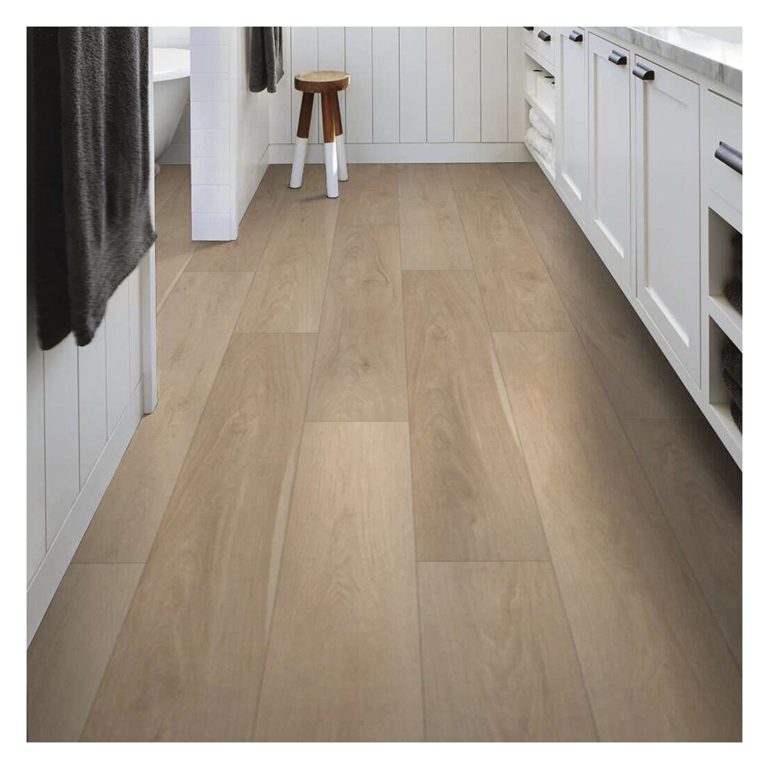 Shaw Floors Floorte, Classic, Pantheon HD Series 1051V-01098 Flooring Plank, Alabaster, 48 in L, 7 in W, Vinyl - 3