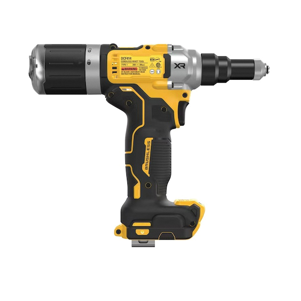 DEWALT 20V MAX XR DCF414B Rivet Tool, Tool Only, 20 VDC, 3/16, 15/64, 1/4 in Dia Rivet, 4500 lbf Rivet Setting Force - 3