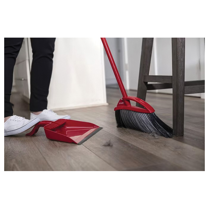 O-Cedar PowerCorner Pet Pro 168020 Broom and Step-On Dust Pan, Plastic Bristle, 56 in L, Steel Handle - 5