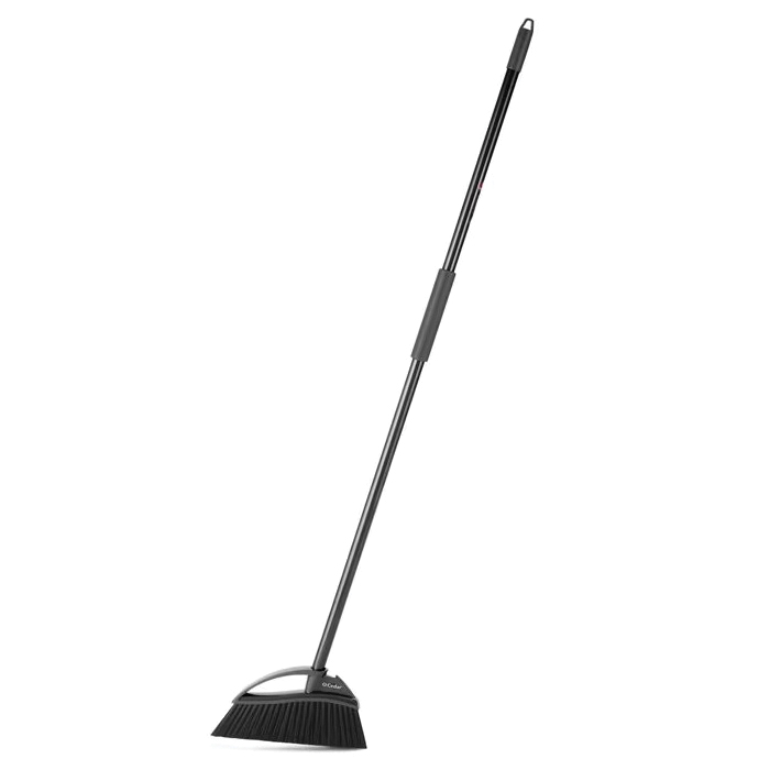 O-Cedar PowerCorner 168217 Outdoor All-Terrain Broom, 12 in Sweep Face, Plastic Bristle, 54 in L, Steel Handle - 2