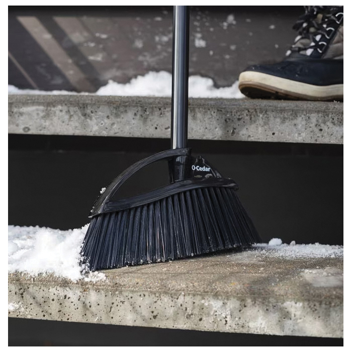 O-Cedar PowerCorner 168217 Outdoor All-Terrain Broom, 12 in Sweep Face, Plastic Bristle, 54 in L, Steel Handle - 5