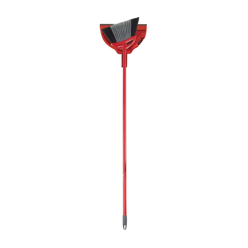 O-Cedar PowerCorner 172134 Angle Broom with Dust Pan, Plastic Bristle, Black Bristle, 57 in L, Steel Handle