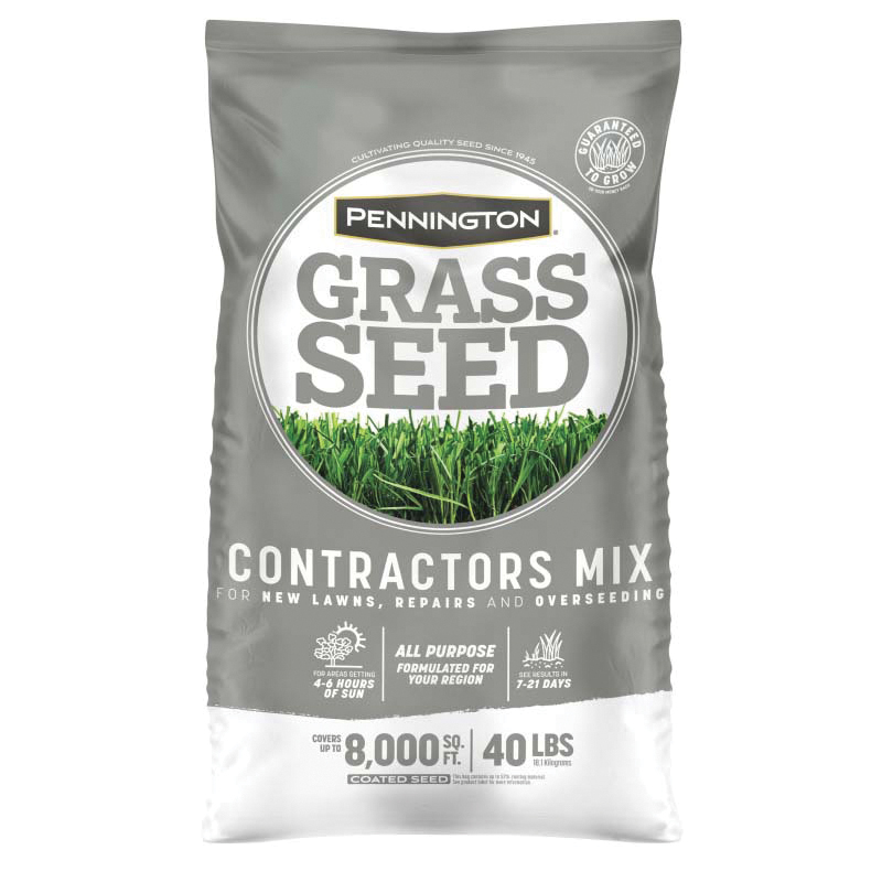 100544318 Grass Seed, Contractors Mix, 40 lb Bag