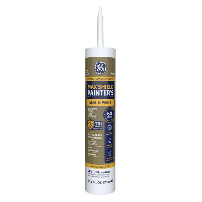 Max Shield Painter’s Pro 2737291 Advanced Polymer Sealant, White, 24 hr Curing, 10.1 fl-oz Cartridge