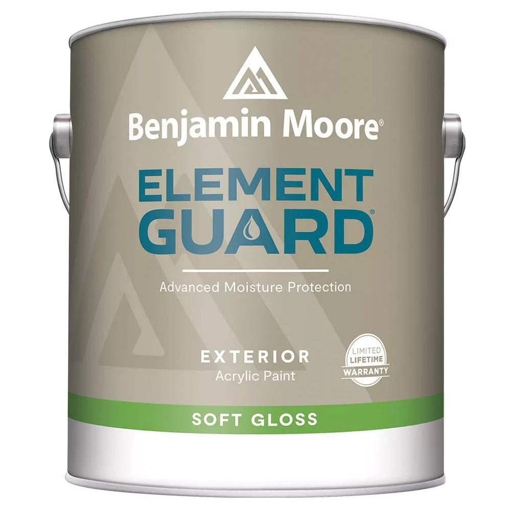 Element Guard 0765 Series 076501-001 Acrylic Paint, Water-Based, Soft Gloss, White, 1 gal, 300 to 400 sq-ft/gal Coverage Area