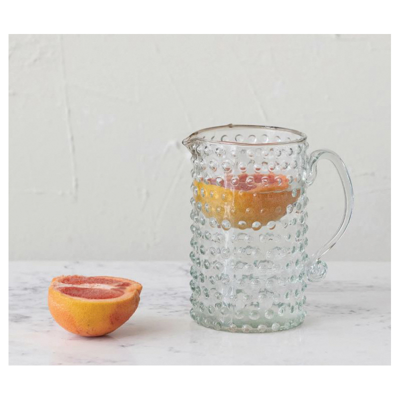 Creative Co-Op At The Table Series DF6816 Hobnail Pitcher, 42 oz, Glass - 2
