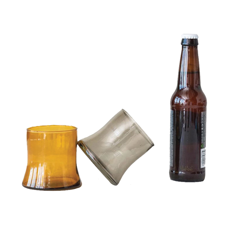 Creative Co-Op Whiskly and Wood Series DF7800 Drinking Glass, 10 oz, Smoke - 2