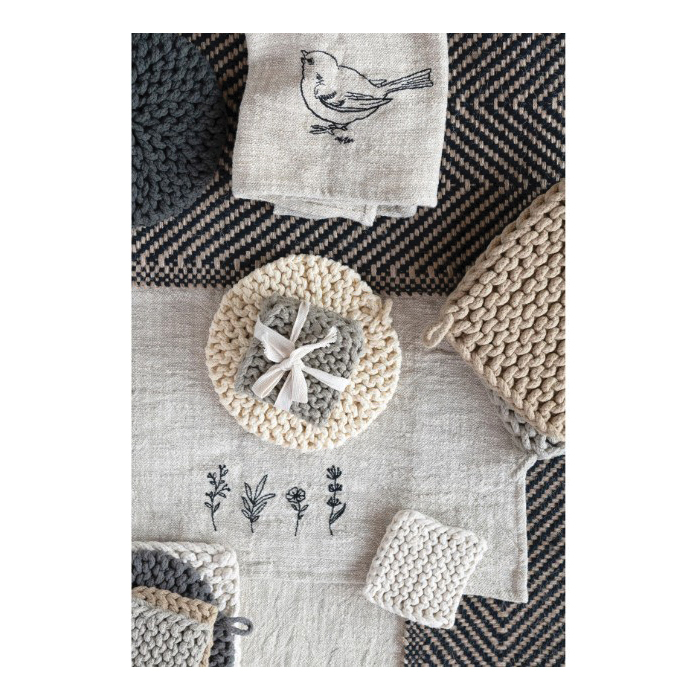 Creative Co-Op DF5469A Crocheted Pot Holder, Cotton - 3