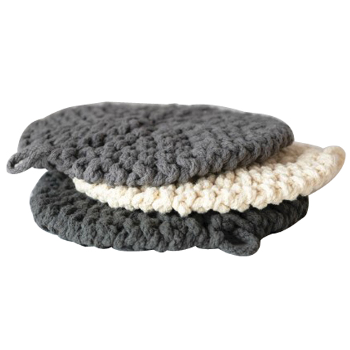 Creative Co-Op DF5464A Crocheted Pot Holder, Cotton, Round - 2