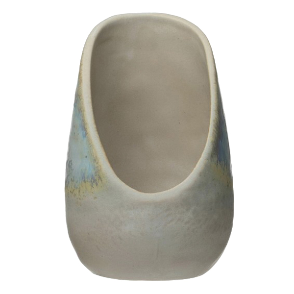 Creative Co-Op DF4061 Spoon Rest with Glaze, Stoneware, 5-1/2 in L, 1/2 in W - 5