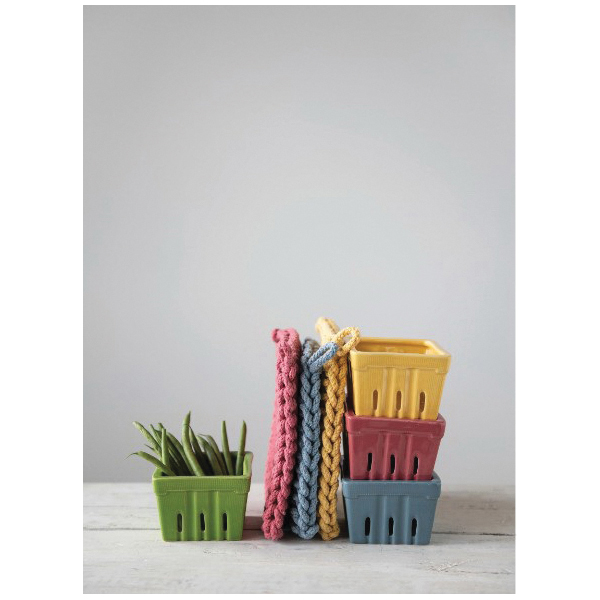 Creative Co-Op DF5116A Crocheted Pot Holder, Cotton, Square - 2