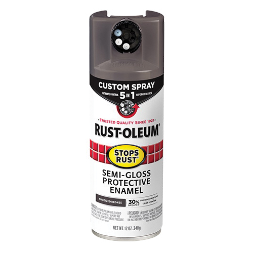 376911 Rust Preventative Spray Paint, Semi-Gloss, Anodized Bronze, 12 oz, Aerosol Can