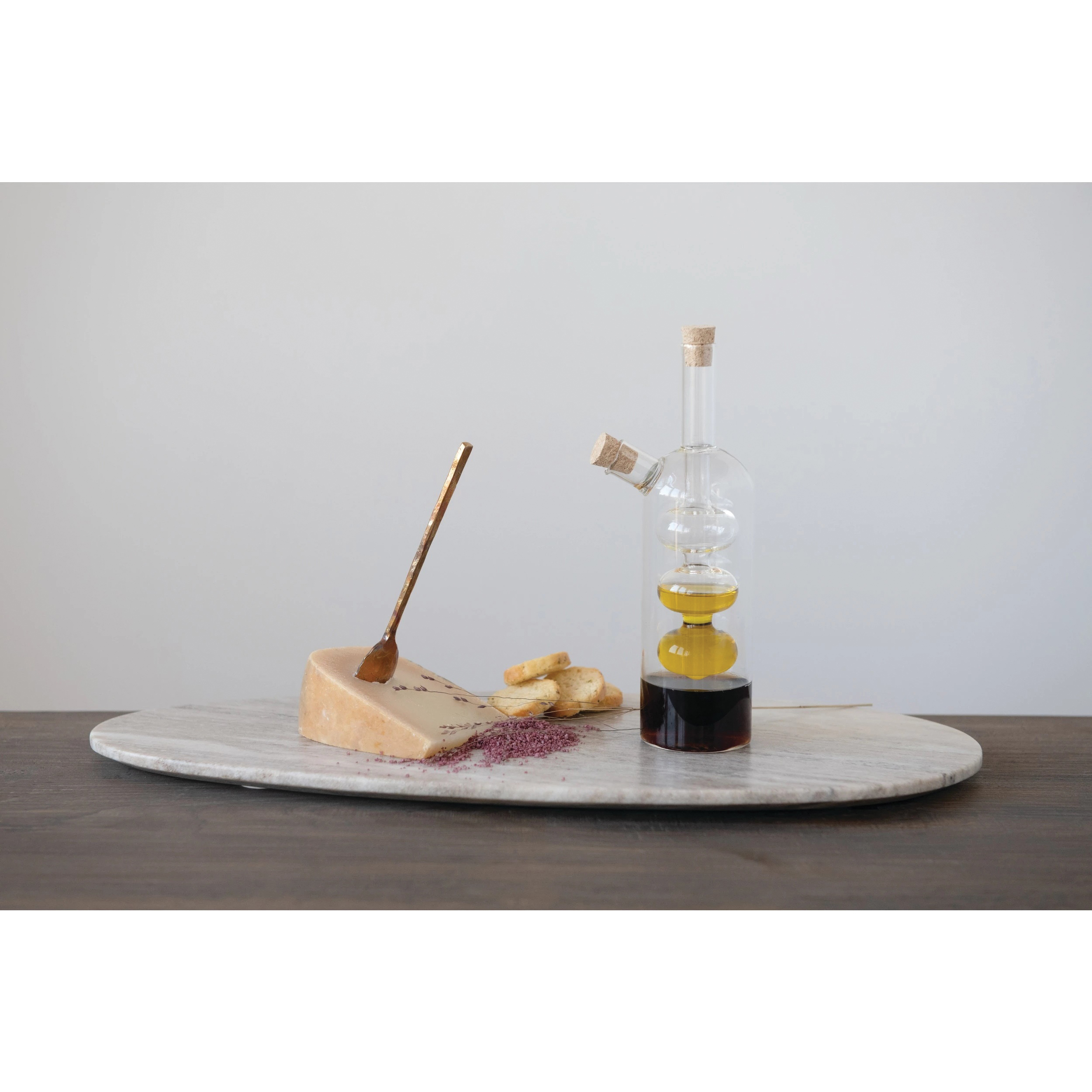 Creative Co-Op Sonoma Series DF3231 Oil and Vinegar Cruet with Cork Stopper, 8, 4 oz, Glass - 2