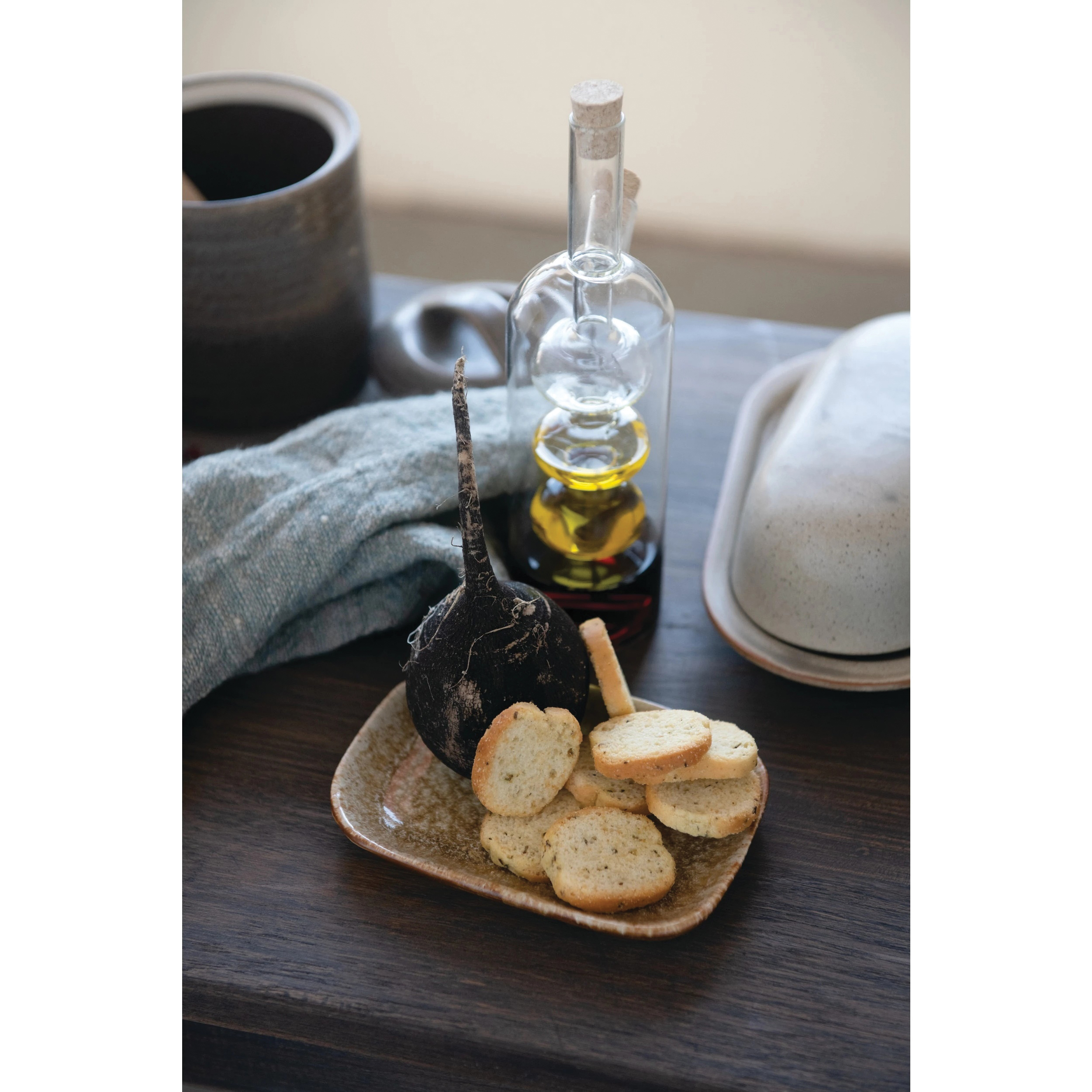 Creative Co-Op Sonoma Series DF3231 Oil and Vinegar Cruet with Cork Stopper, 8, 4 oz, Glass - 3