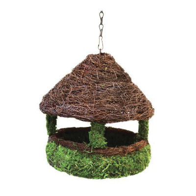 SuperMoss 56001 Woven Bird House, 11 in W, 11 in H, Gazebo, Fresh Green, Hanging