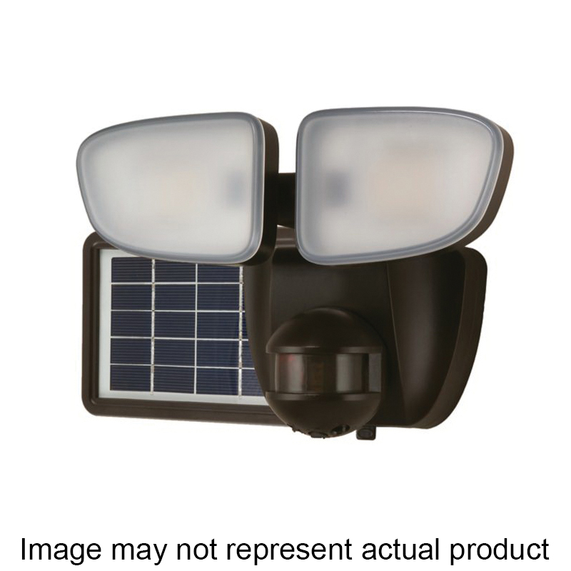 SLFS Series SLFS1AM2W Solar Security Light, 70 W, 2-Lamp, LED Lamp, Bright White, 1000 Lumens, 4000 K Color Temp