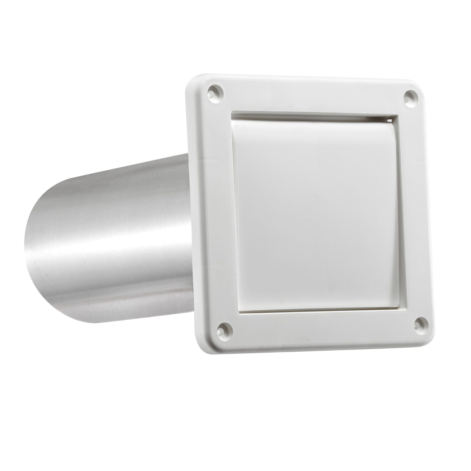 1422WTP Single Flap Exhaust Vent, Plastic, White