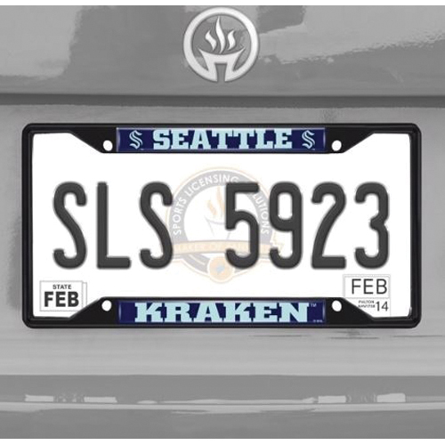 Fanmats 31859 License Plate, 12-1/4 in L, 6-1/4 in W, Metal, Black - 1