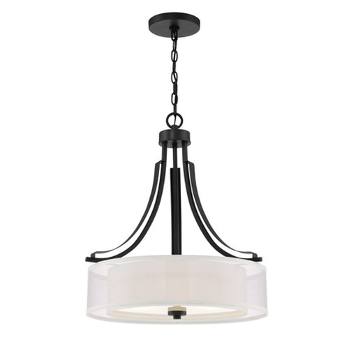 Parsons Pendant Light, Minka-Lavery, 3-Light, Black - 2