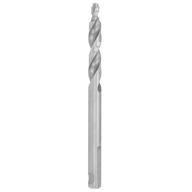 LXAH99314PB Hole Saw Pilot Drill, 1/4 in Shank, 1/4 in Dia Bit, 3-1/4 in L Bit, Round Shank