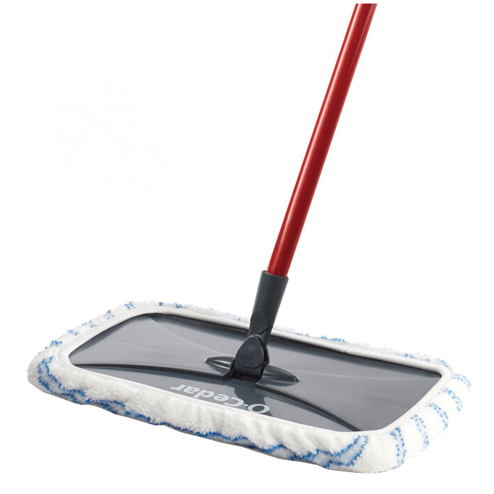 O-Cedar Floor N' More 168120 Dust Mop, 9 in W Head, 2.63 in L Head, Microfiber Head, Plastic Handle, 59-1/2 in L
