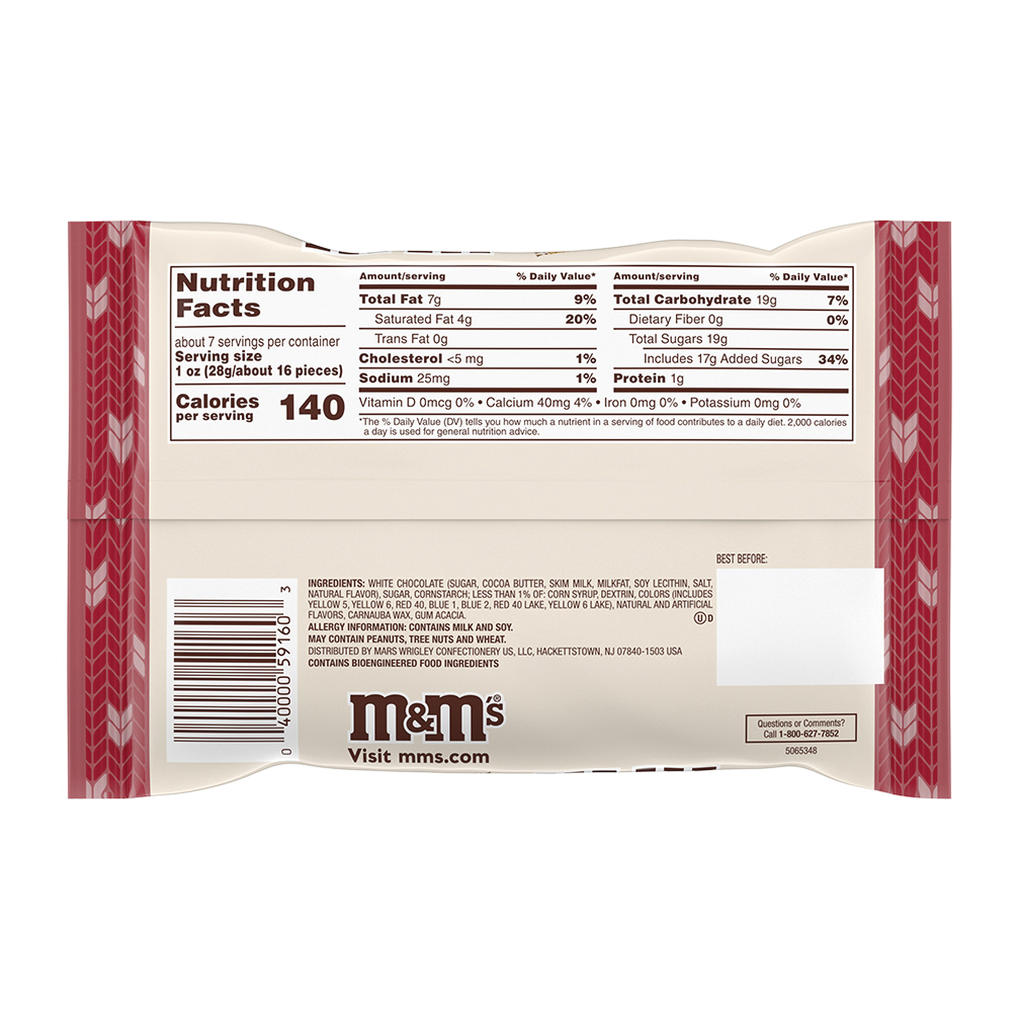 M&M's 0601176 Candy, Vanilla, 1.5 oz - 2