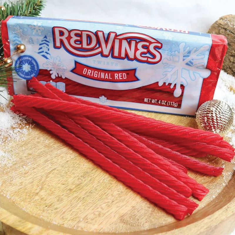 Red Vines 43848 Twists, Original Red, 4 oz, Tray - 4
