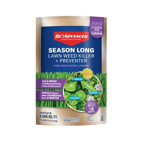 Season Long 820060B Weed Killer Plus Preventer, Granular, Spreader Application, 10 lb Bag