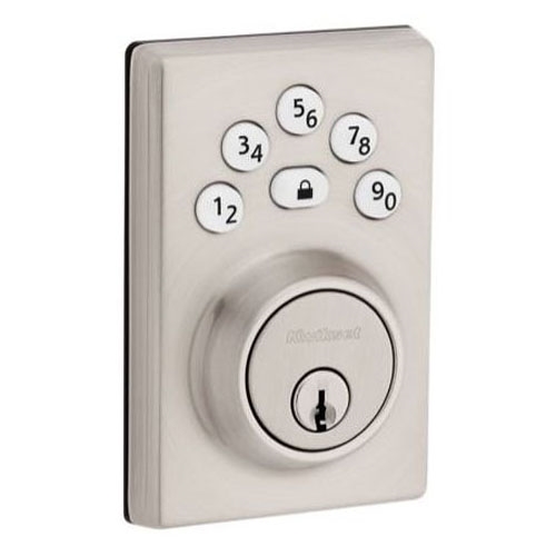 Powerbolt 240 Series 992400-004 Keypad Electronic Lock, Contemporary, 3 Grade, Satin Nickel, KW1 Keyway, 1/PK