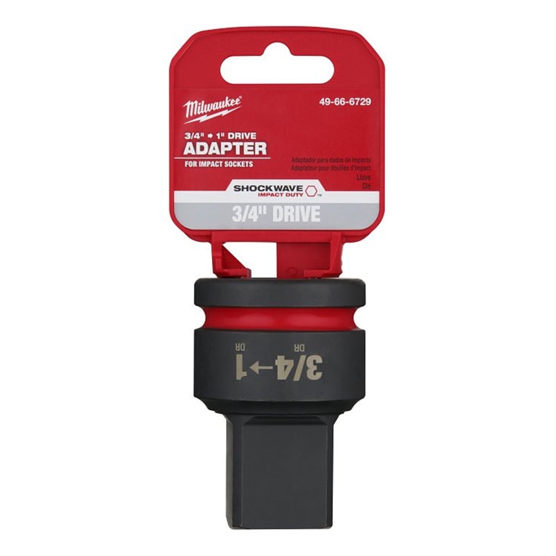 SHOCKWAVE Impact Duty 49-66-6729 Impact Adapter, 3/4 in Drive, Square Drive, 1 in Output Drive, 2.48 in L