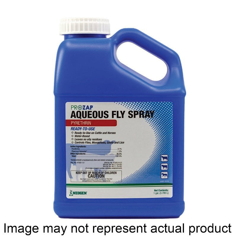 1217010 Aqueous Fly Spray, Liquid, Clear, 1 gal