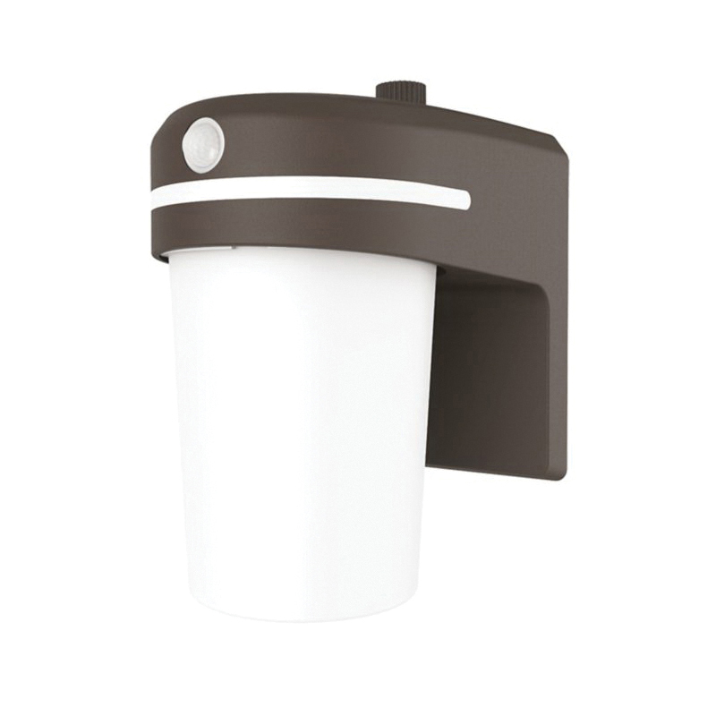 FE Series FE10A35GLMB Entry Sconce with Glow Ring and Motion Sensor, 120 VAC, LED Lamp, 994 Lumens, Plastic Fixture