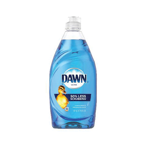 Ultra 80736874 Dishwashing Detergent, 18 oz, Bottle, Liquid, Pleasant, Clear to Blue