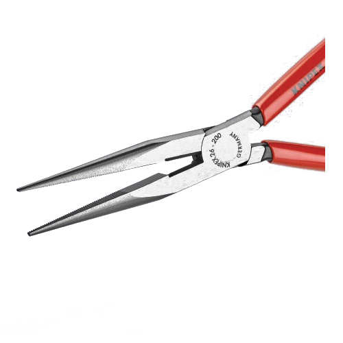 Knipex 26 11 200 Nose Pliers with Cutter, 8 in OAL, 3/32 in Hard Wire, 1/8 in Medium Hard Wire Cutting Capacity - 3