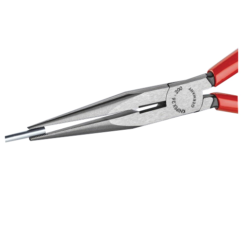 Knipex 26 11 200 Nose Pliers with Cutter, 8 in OAL, 3/32 in Hard Wire, 1/8 in Medium Hard Wire Cutting Capacity - 4