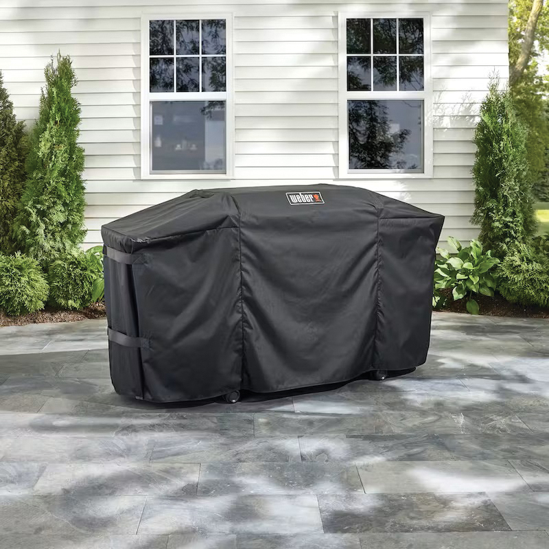 Weber 3400119 Griddle Cover, 70 in W, 23-1/2 in D, 39-1/2 in H, Polyester, Black - 2