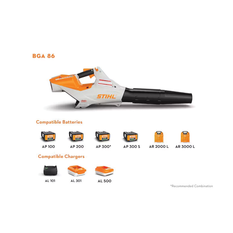 Stihl BA02 011 5901 Handheld Blower, 36 V, 459 cfm Air, 21 min Run Time